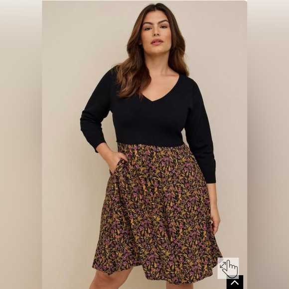 NWT-TORRID VERY CUTE MINI SWEATER KNIT WOVEN DRESS-BUNDLE LIKES FOR A DEAL - Picture 1 of 8